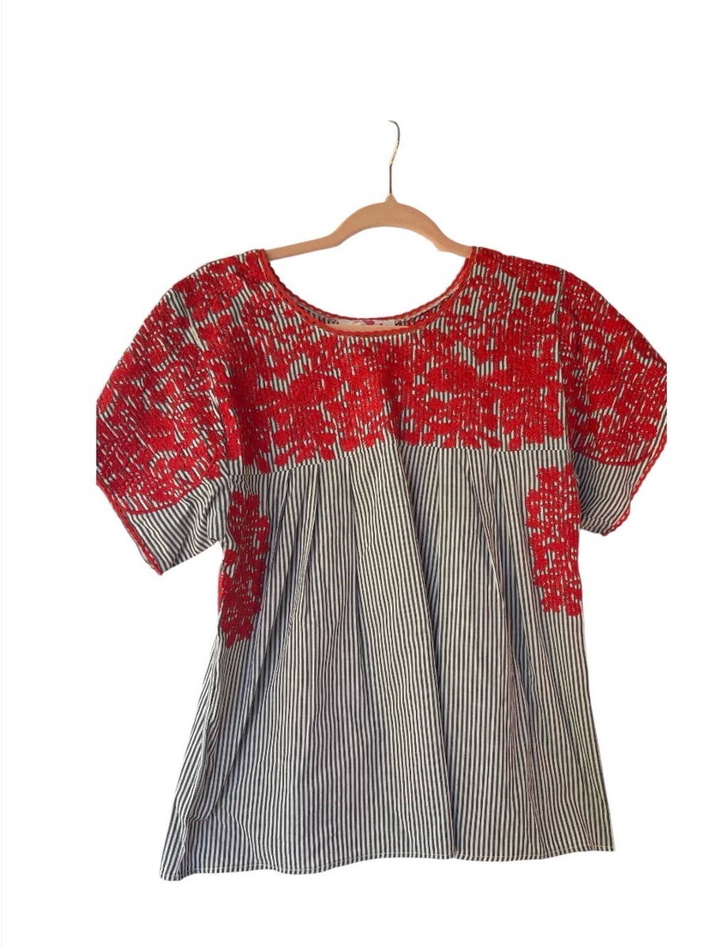 Buddy Love Embroidered Striped Women’s Top